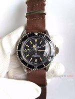Replica Rolex Vintage Submariner Watch SS Brown Nylon Strap